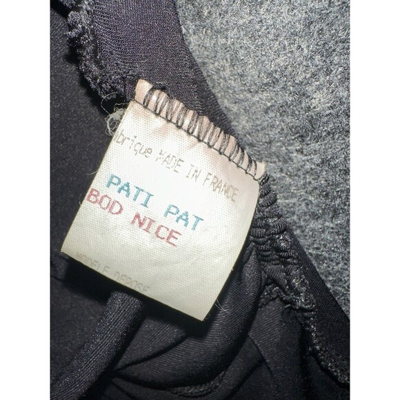 Vintage 80s/90s Pati-Pat Paris Black Velvet Bodysuit – Crochet  & Medallion - Picture 9 of 11